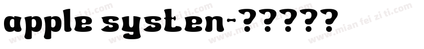 apple systen字体转换